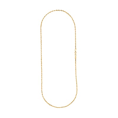 2.3mm Laser Rope Chain Necklace in 14K Yellow Gold 2.6 Grams 18 Inches