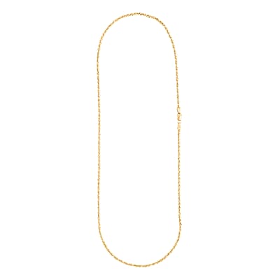 2.3mm Laser Rope Chain Necklace in 14K Yellow Gold 2.9 Grams 20 Inches