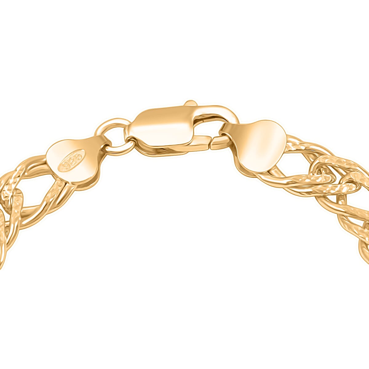 Italian Cuban Link Chain Bracelet in 14K Yellow Gold Over Sterling Silver (8.00 In) 16.32 Grams image number 2