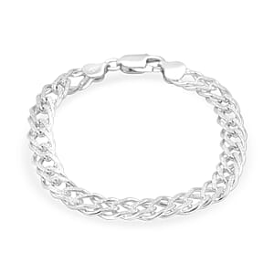 Italian Cuban Link Chain Bracelet in Sterling Silver (8.00 In) 16.31 Grams
