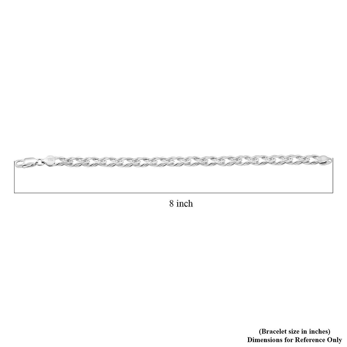 Italian Cuban Link Chain Bracelet in Sterling Silver (8.00 In) 16.31 Grams image number 3