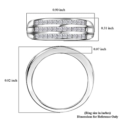 J Francis Embellished with Zirconia by Swarovski 1.30 ctw Trinity Shine Ring in Platinum Over Sterling Silver (Size 10.0)