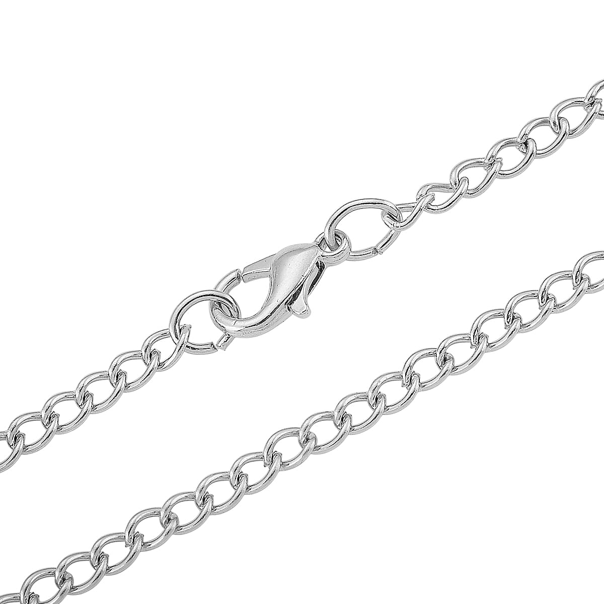 Strada Japanese Movement Waterfall Pattern Pocket Watch with Chain (36 Inches) in Silvertone image number 4