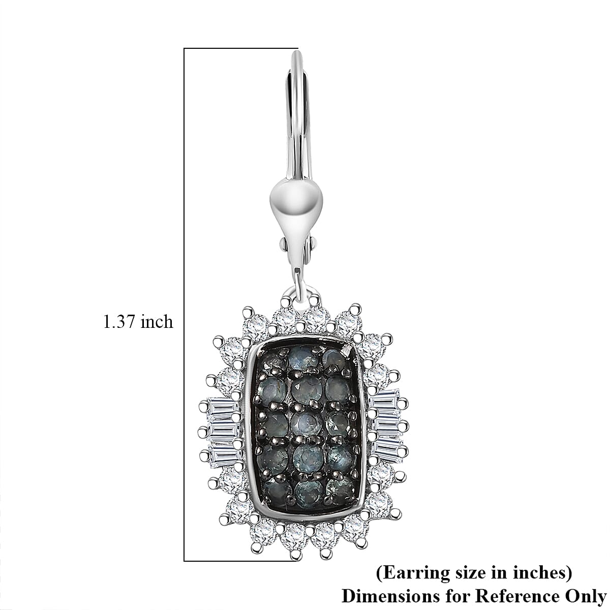 D'Joy Narsipatnam Alexandrite and Moissanite 2.10 ctw Earrings in Rhodium Over Sterling Silver image number 5