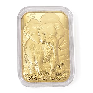 24K Yellow Gold Elephant Embossed Sheet 10mg