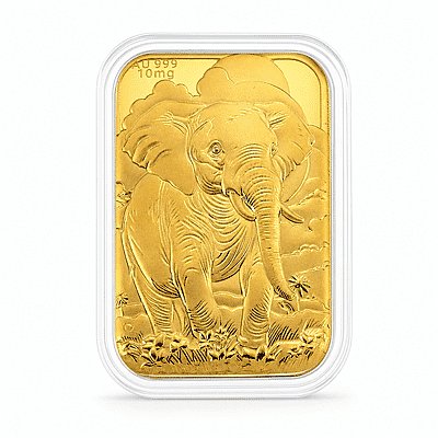 24K Gold Royal Elephant – Strength & Wisdom Embossed Sheet 31x45.5mm 10mg - Product card gallery slide 1 (10178159247673)