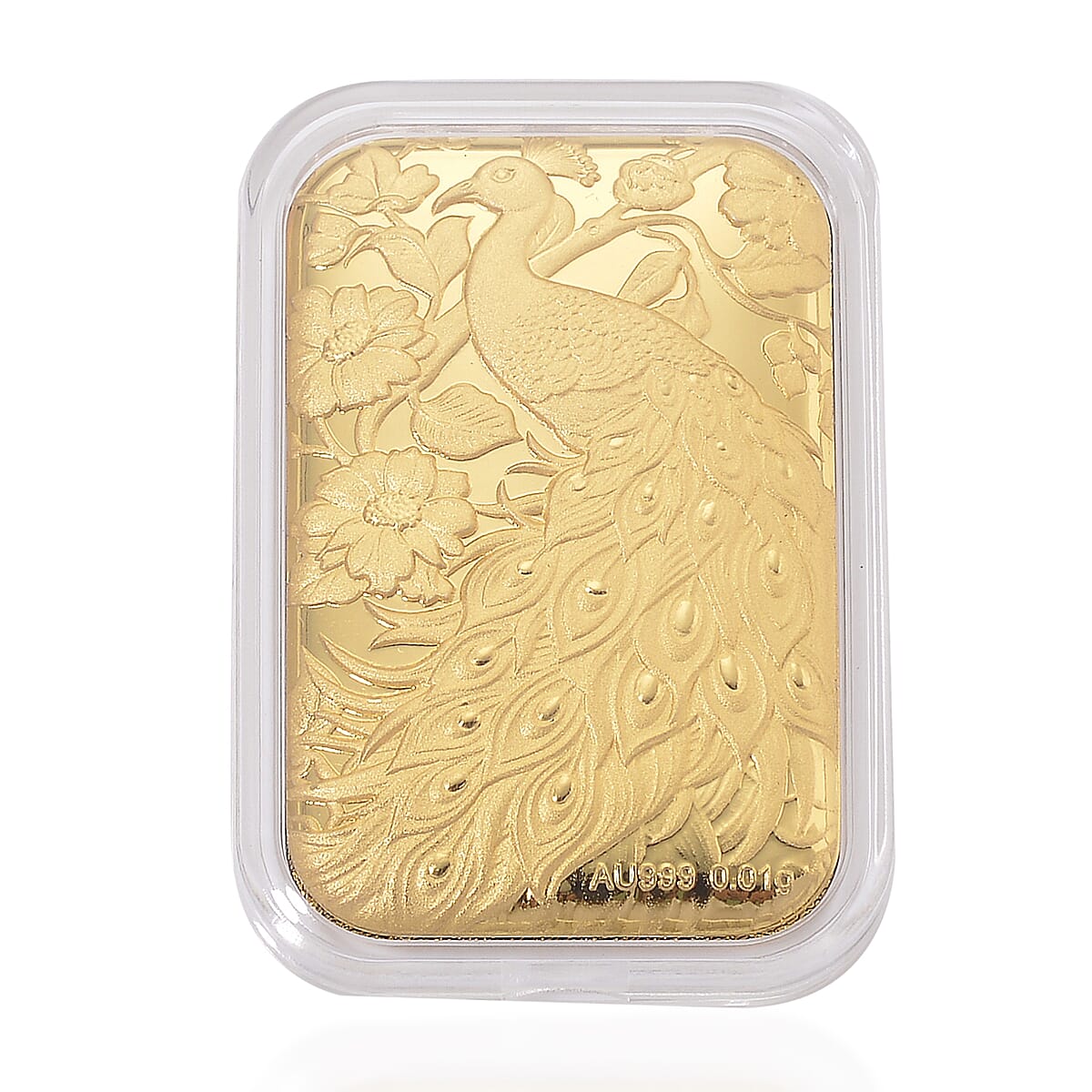 24K Yellow Gold Peacock Embossed Sheet 10mg image number 0