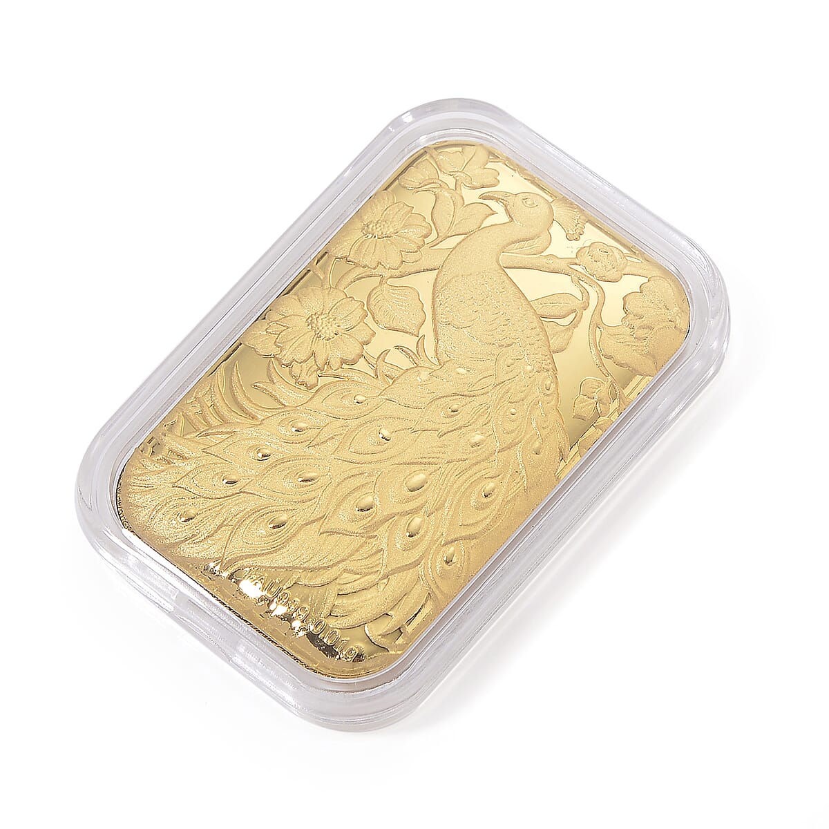 24K Yellow Gold Peacock Embossed Sheet 10mg image number 2