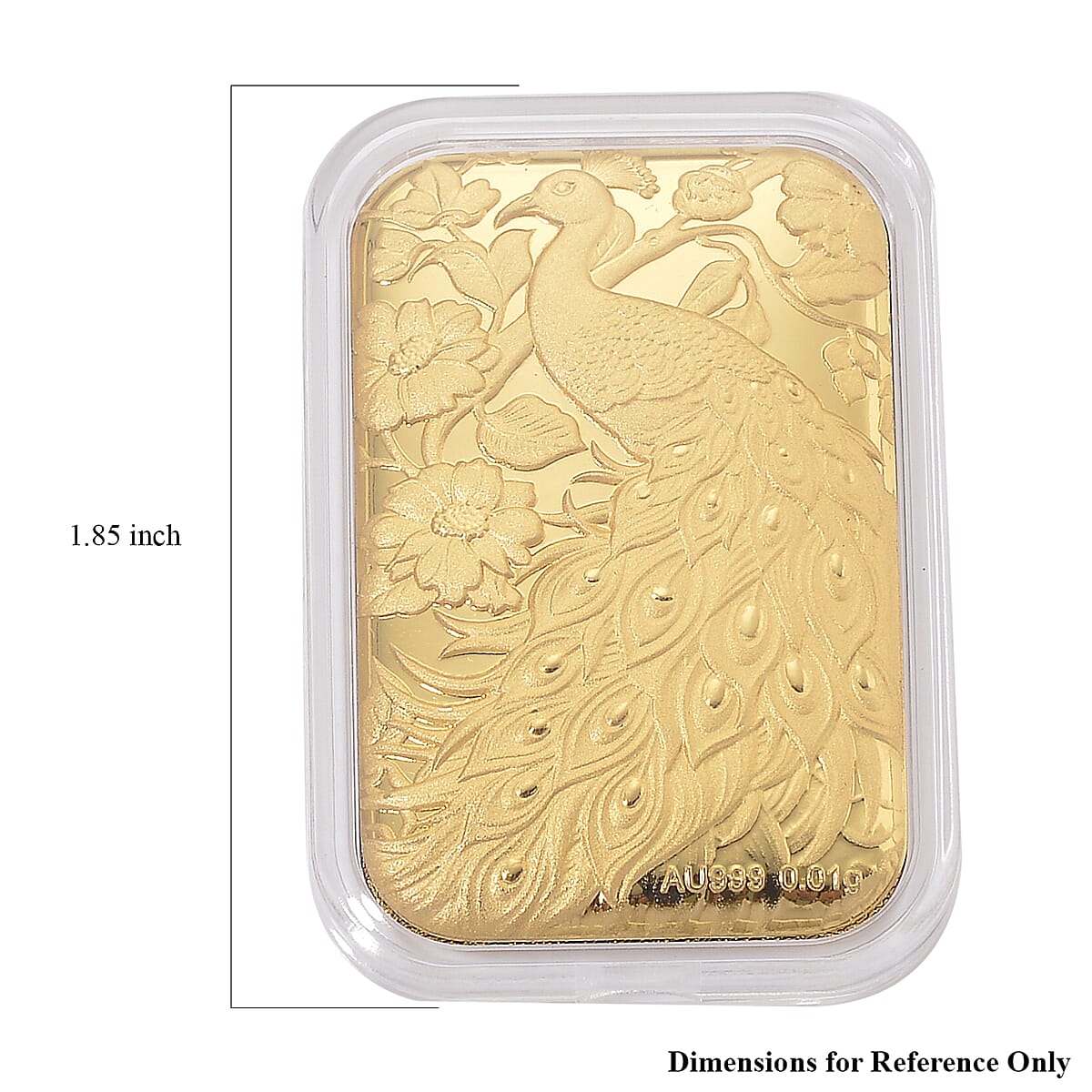 24K Yellow Gold Peacock Embossed Sheet 10mg image number 4