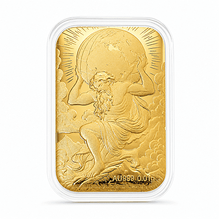 24K Yellow Gold Atlas Embossed Sheet 10mg - Product card gallery slide 1 (10178159116601)