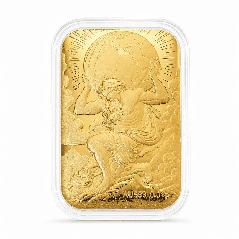 24K Yellow Gold Atlas Embossed Sheet 10mg