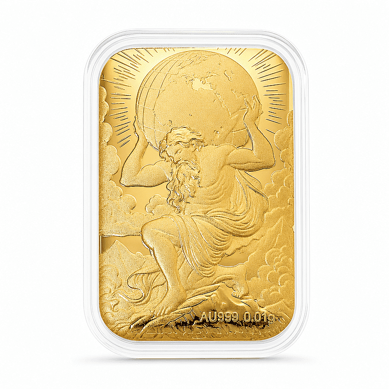 24K Yellow Gold Atlas Embossed Sheet 10mg