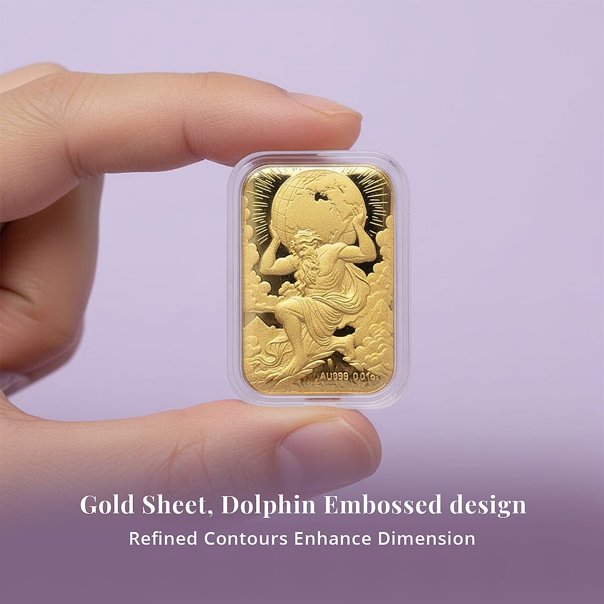 24K Yellow Golden Atlas Emboss Sheet 10mg image number 1