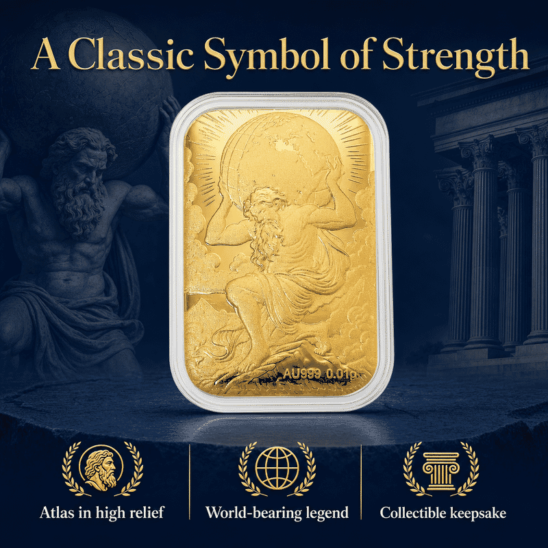 24K Yellow Gold Atlas Embossed Sheet 10mg