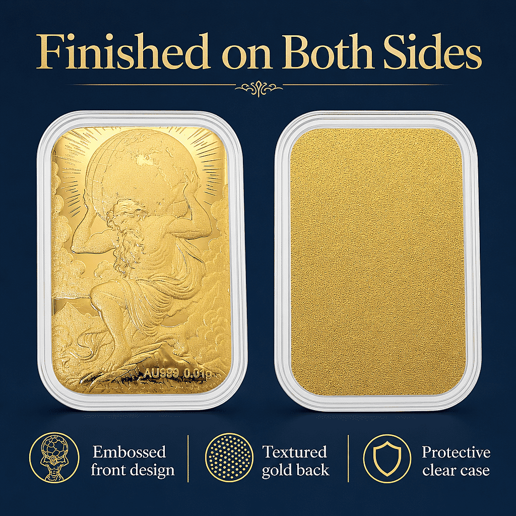 24K Yellow Gold Atlas Embossed Sheet 10mg