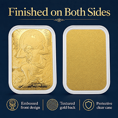 24K Yellow Gold Atlas Embossed Sheet 10mg
