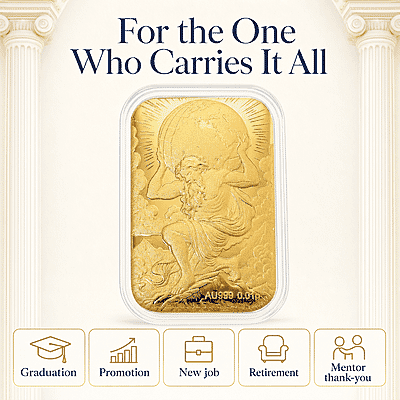 24K Yellow Gold Atlas Embossed Sheet 10mg