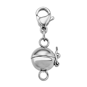 8mm Magnetic Lock with 9mm Lobster Clasp in Stainless Steel