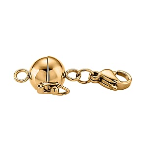 8mm Secure Latch Magnetic Lock with 9mm Lobster Clasp in ION Plated YG Stainless Steel