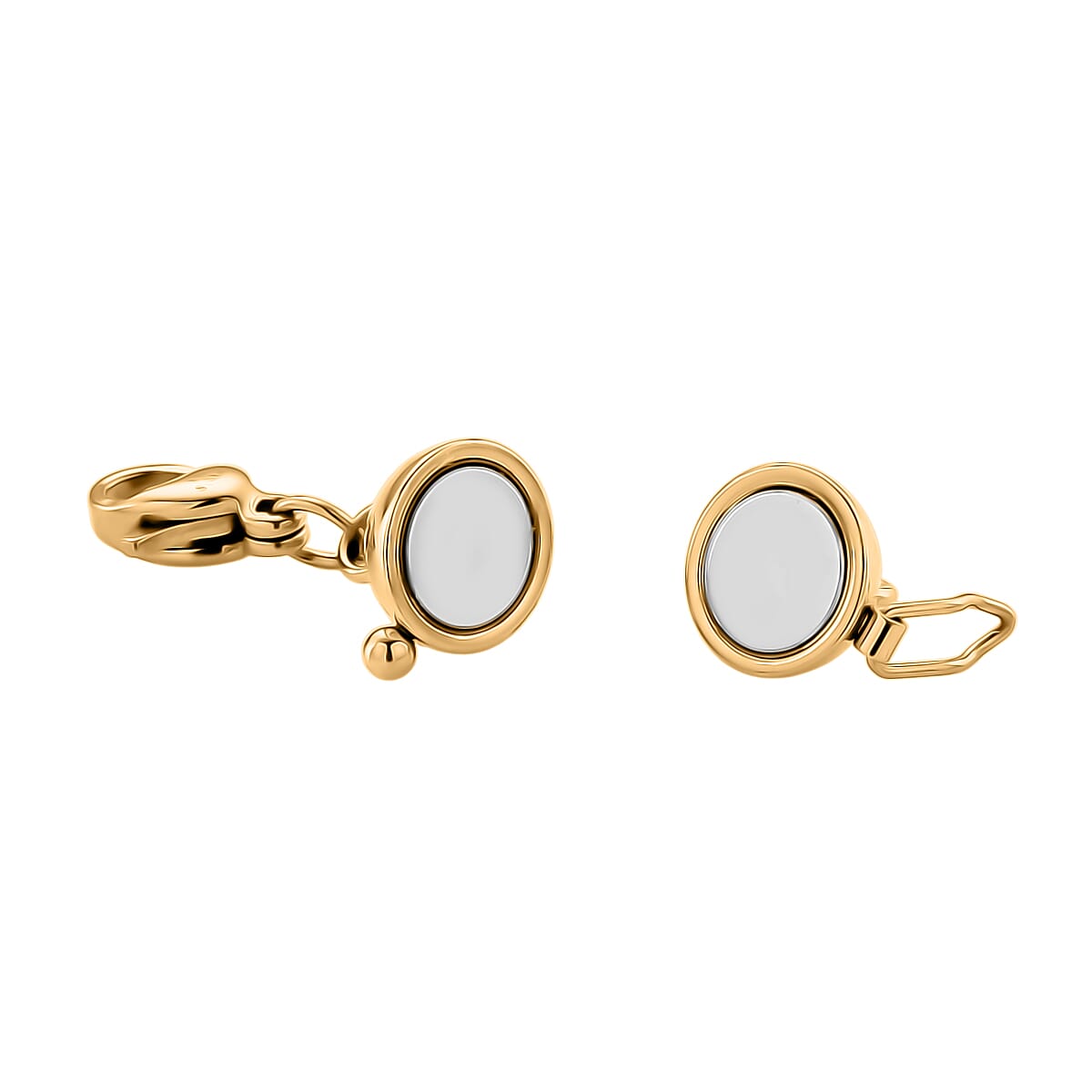 8mm Magnetic Lock with 9mm Lobster Clasp in ION Plated YG Stainless Steel image number 2