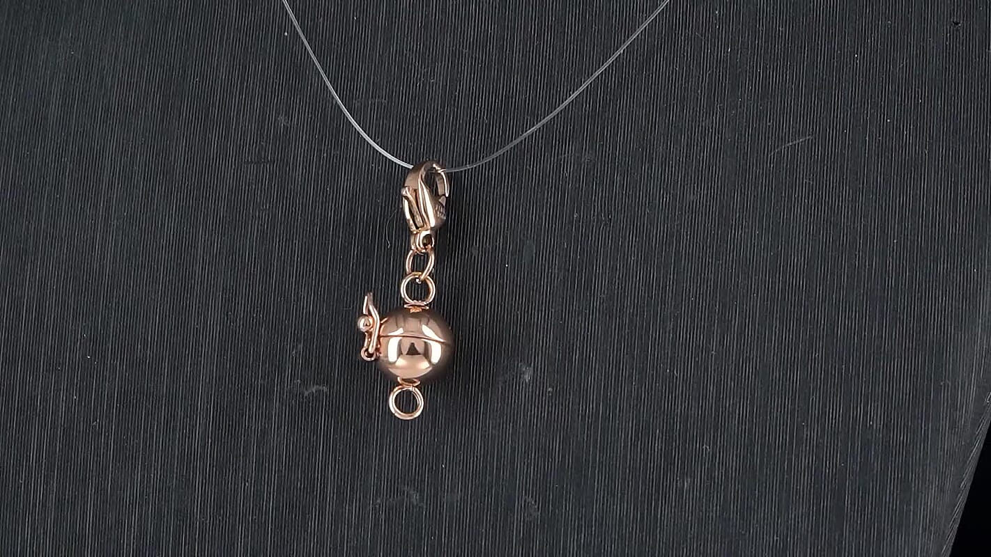 8mm Magnetic Lock with 9mm Lobster Clasp in Stainless Steel