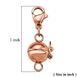 8mm Secure Latch Magnetic Lock with 9mm Lobster Clasp in ION Plated RG Stainless Steel