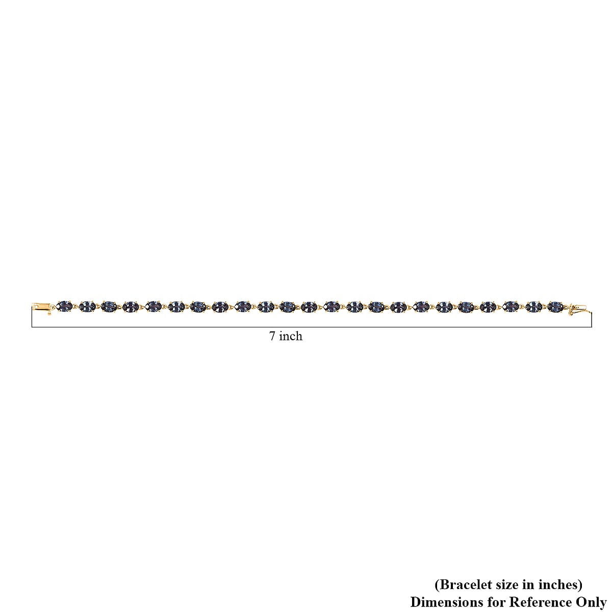 Luxuriant AAA Lab Grown Alexandrite 10.25 ctw Golden Eclipse Bracelet in 10K Yellow Gold (6.50 In) image number 4