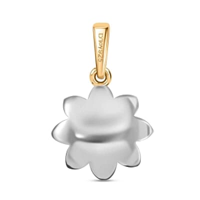 Moissanite Floral 0.40 ctw Pendant in Vermeil YG Over Sterling Silver
