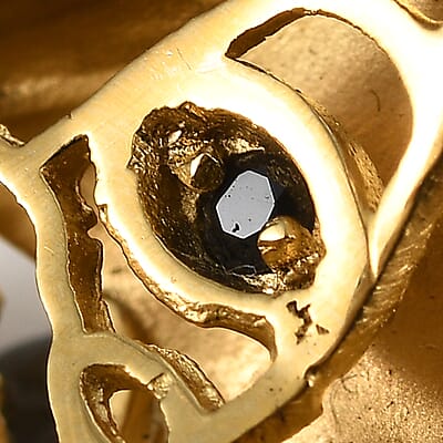 GP Italian Garden Collection Multi-Tourmaline and White Zircon 3.90 ctw Tree of Life Ring in 18K Vermeil Yellow Gold Over Sterling Silver (Size 10.0)