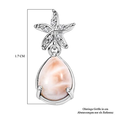 D’Joy Premium Natrolite and White Zircon 2.30 ctw Earrings in Rhodium Over Sterling Silver