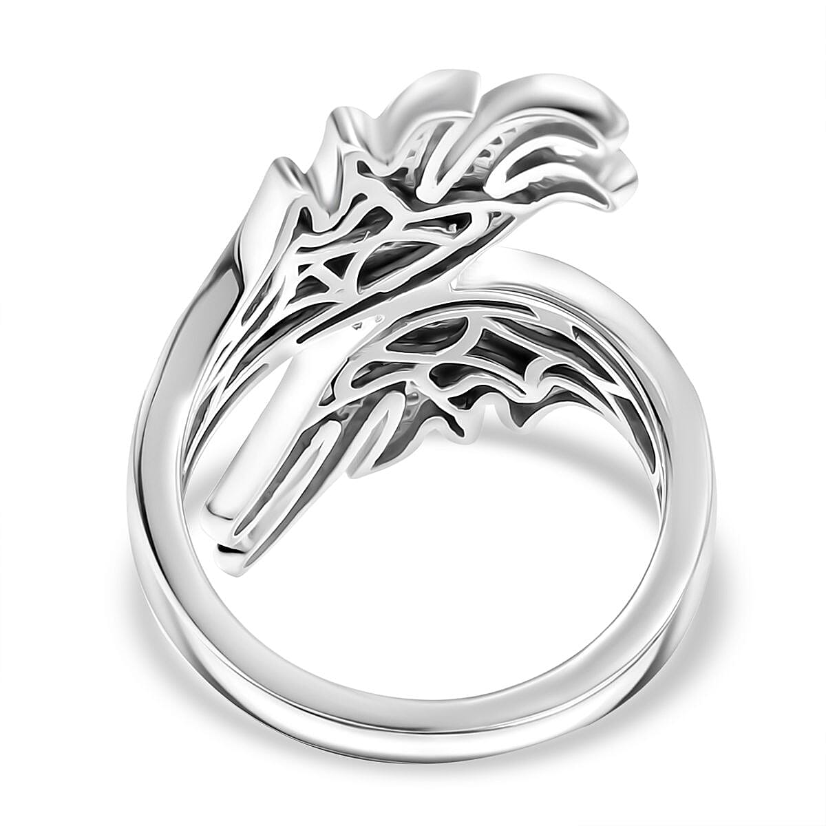 Luxuriant Lab Grown Diamond G-H SI 0.82 ctw Ring in Rhodium Over Sterling Silver (Size 6.5)
