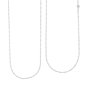 Sterling Silver Singapore Necklace 24 Inches 2.30 Grams