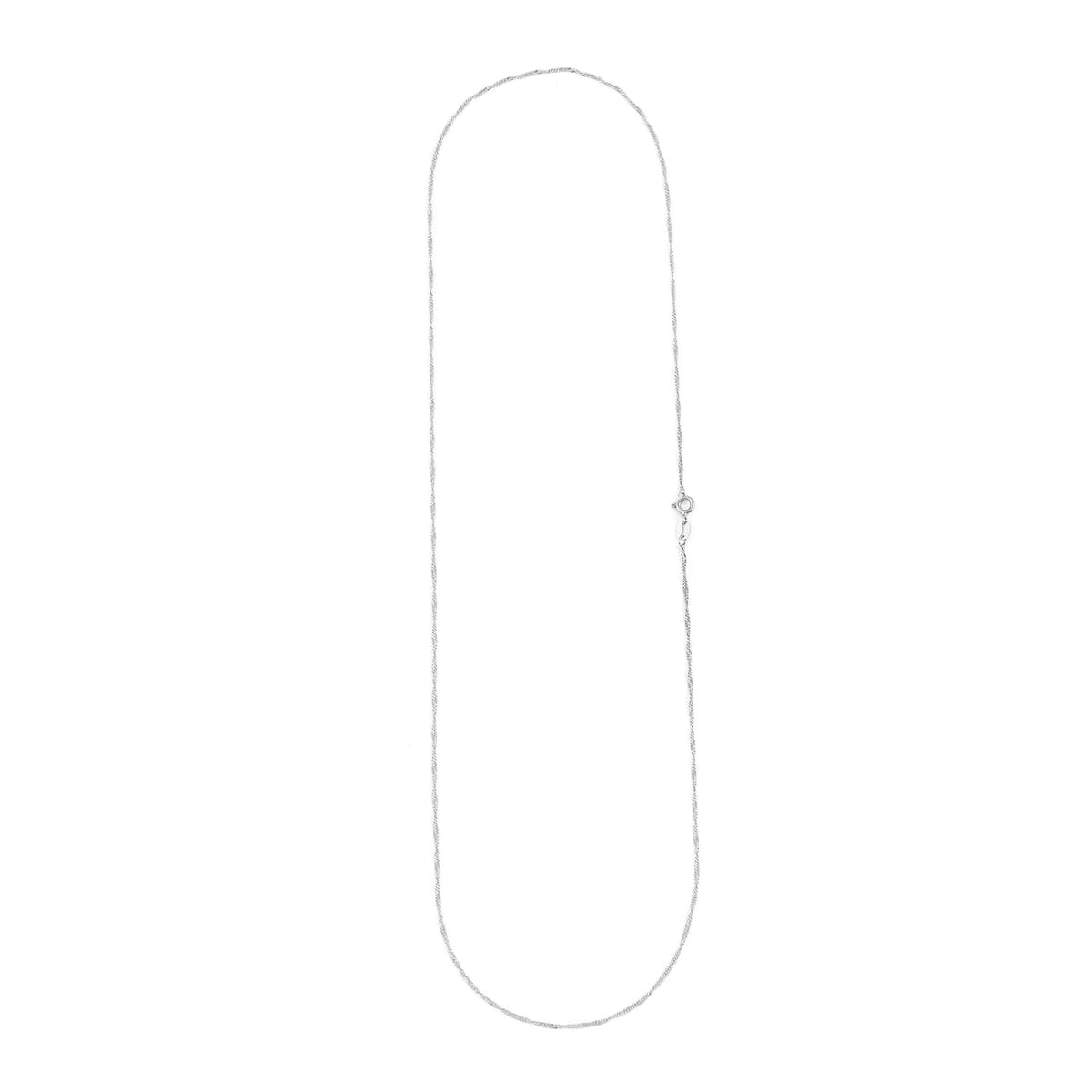 Sterling Silver Singapore Necklace 24 Inches 2.30 Grams image number 5