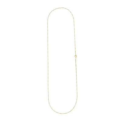 14K Yellow Gold Over Sterling Silver Singapore Necklace 24 Inches 2.30 Grams