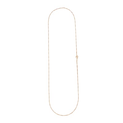 14K Rose Gold Over Sterling Silver Singapore Necklace 24 Inches 2.30 Grams
