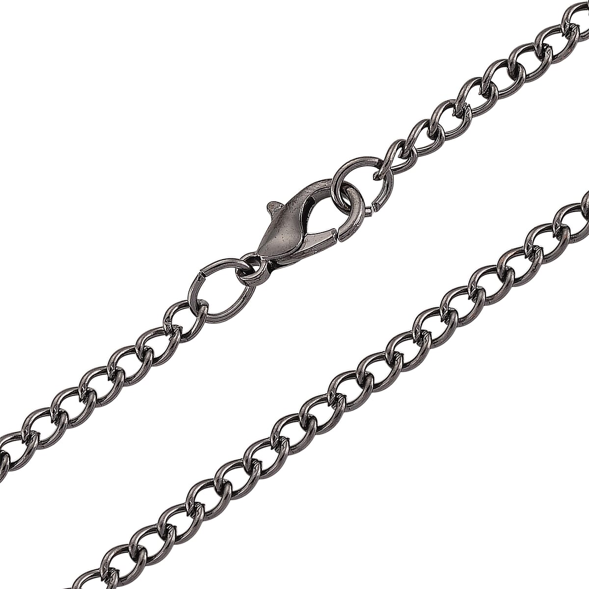 Strada Japanese Movement Orange and Blue Flower Pattern Rotating Pocket Watch with Chain (36 Inches) in Black Silvertone image number 7