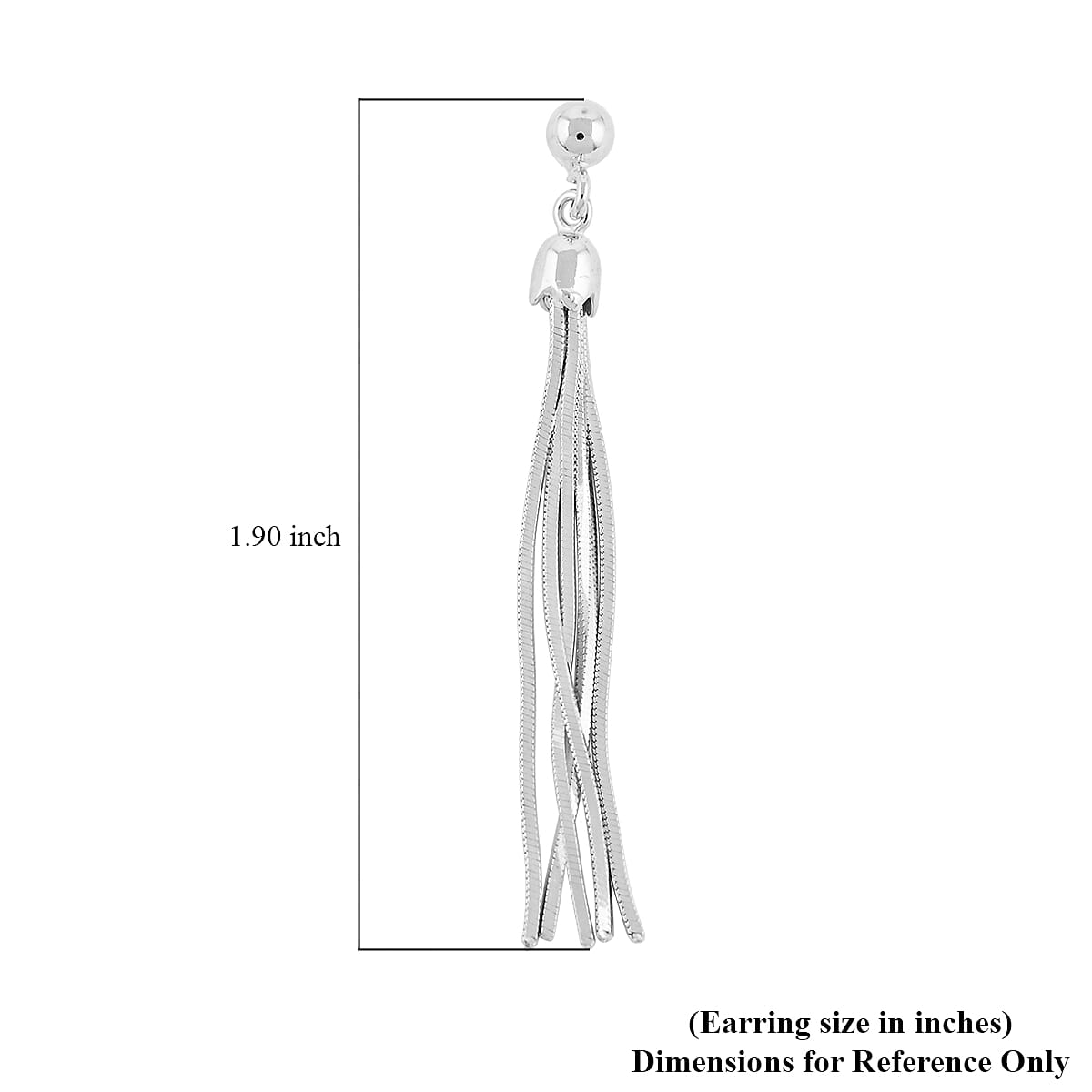 Sterling Silver Tassel Drop Earrings 3.30 Grams image number 4
