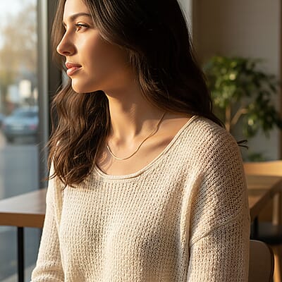 Italian Diamond-cut Chain Necklace in 14K Yellow Gold Over Sterling Silver 1.21 Grams 18 Inches