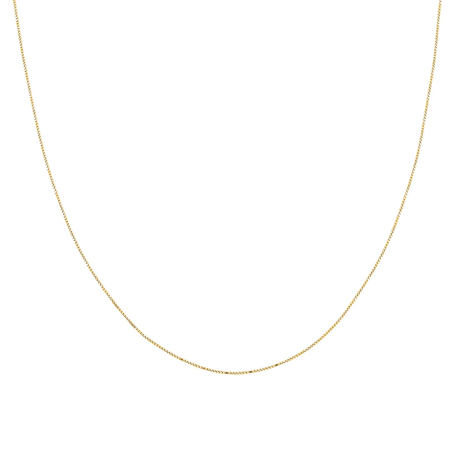 Italian Diamond-cut Chain Necklace in 14K Yellow Gold Over Sterling Silver 1.21 Grams 18 Inches