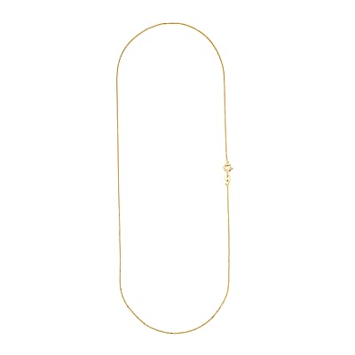 Italian Diamond-cut Chain Necklace in 14K Yellow Gold Over Sterling Silver 1.21 Grams 18 Inches