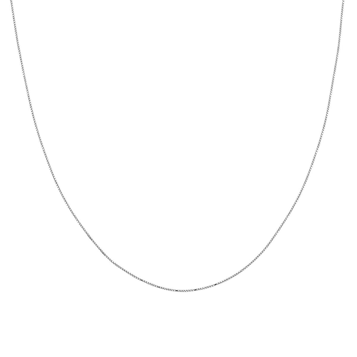 Italian Diamond-cut Chain Necklace in Rhodium Over Sterling Silver 1.28 Grams 18 Inches image number 3