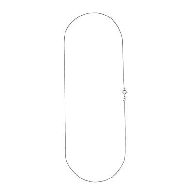 Italian Diamond-cut Chain Necklace in Rhodium Over Sterling Silver 1.28 Grams 18 Inches