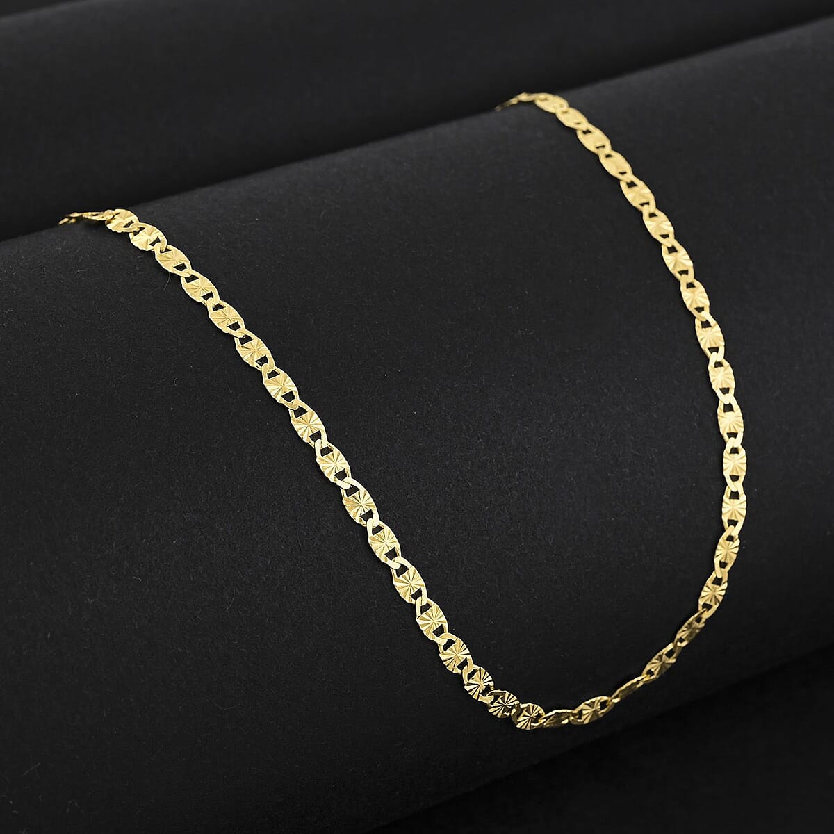 Italian Valentine Chain Necklace in 14K Yellow Gold Over Sterling Silver 2.43 Grams 18 Inches image number 1