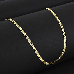 Italian Valentine Chain Necklace in 14K Yellow Gold Over Sterling Silver 2.43 Grams 18 Inches