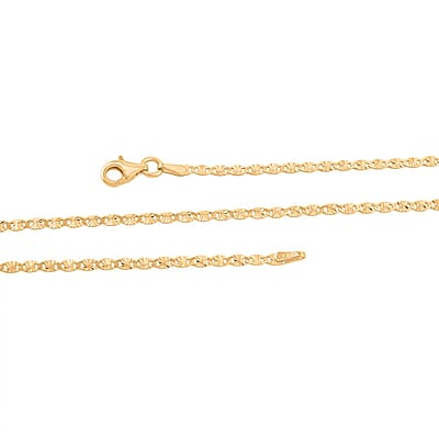 Italian Valentine Chain Necklace in 14K Yellow Gold Over Sterling Silver 2.43 Grams 18 Inches