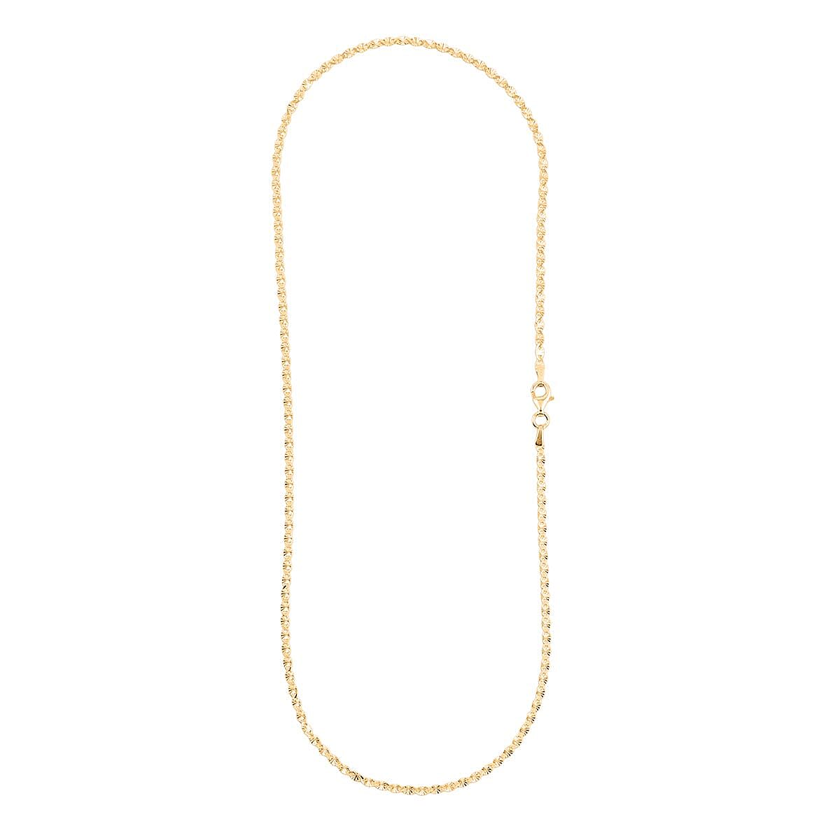 Italian Valentine Chain Necklace in 14K Yellow Gold Over Sterling Silver 2.43 Grams 18 Inches image number 5