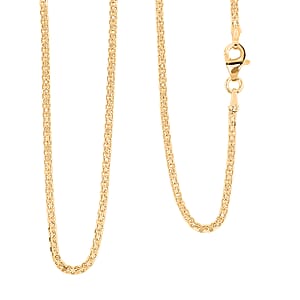 Italian Chain Necklace in 14K Yellow Gold Over Sterling Silver 3.12 Grams 18 Inches