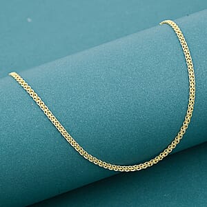 Italian Chain Necklace in 14K Yellow Gold Over Sterling Silver 3.12 Grams 18 Inches