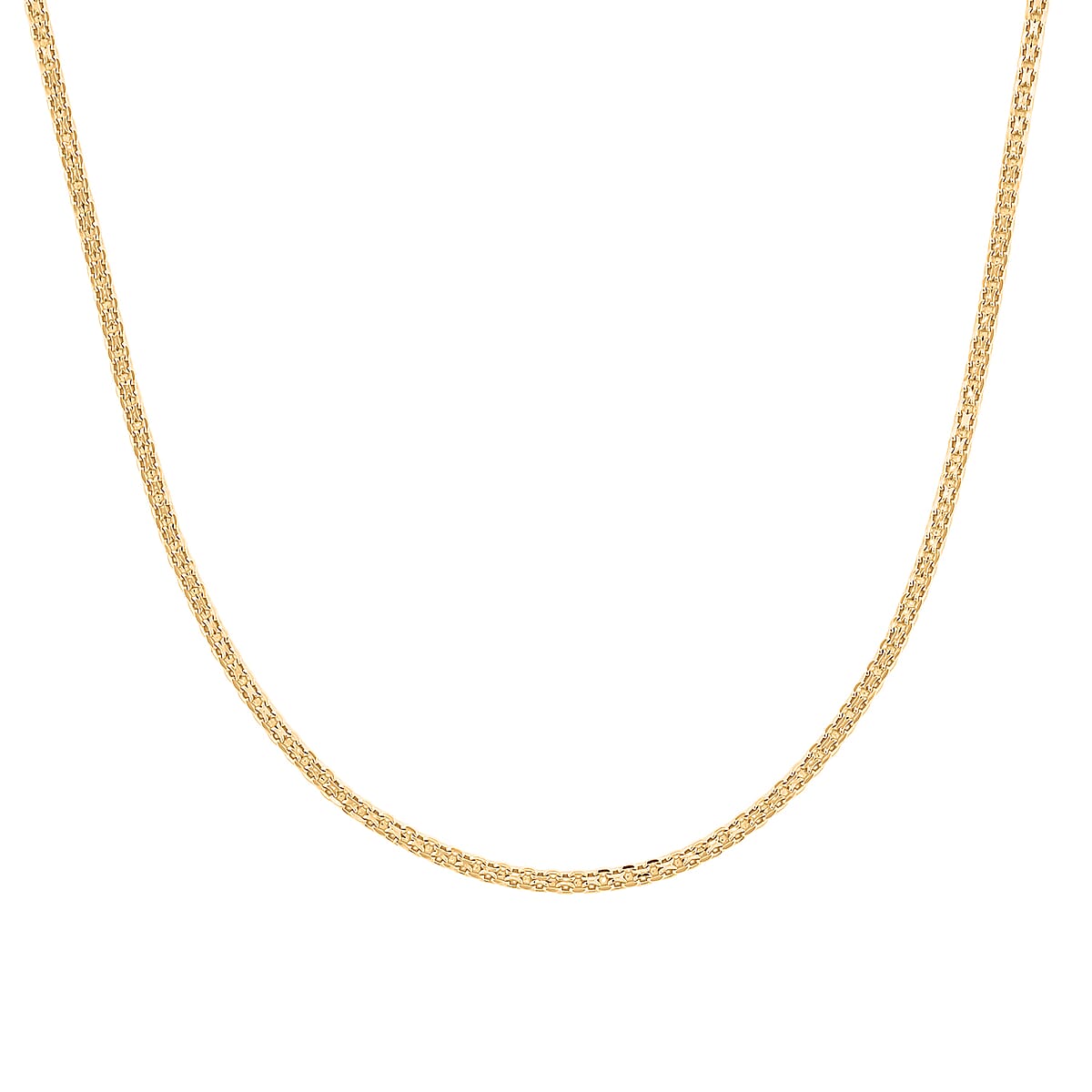 Italian Chain Necklace in 14K Yellow Gold Over Sterling Silver 3.12 Grams 18 Inches image number 3