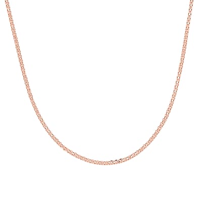 Italian Essential Link Chain Necklace in 14K Rose Gold Over Sterling Silver 3.03 Grams 18 Inches